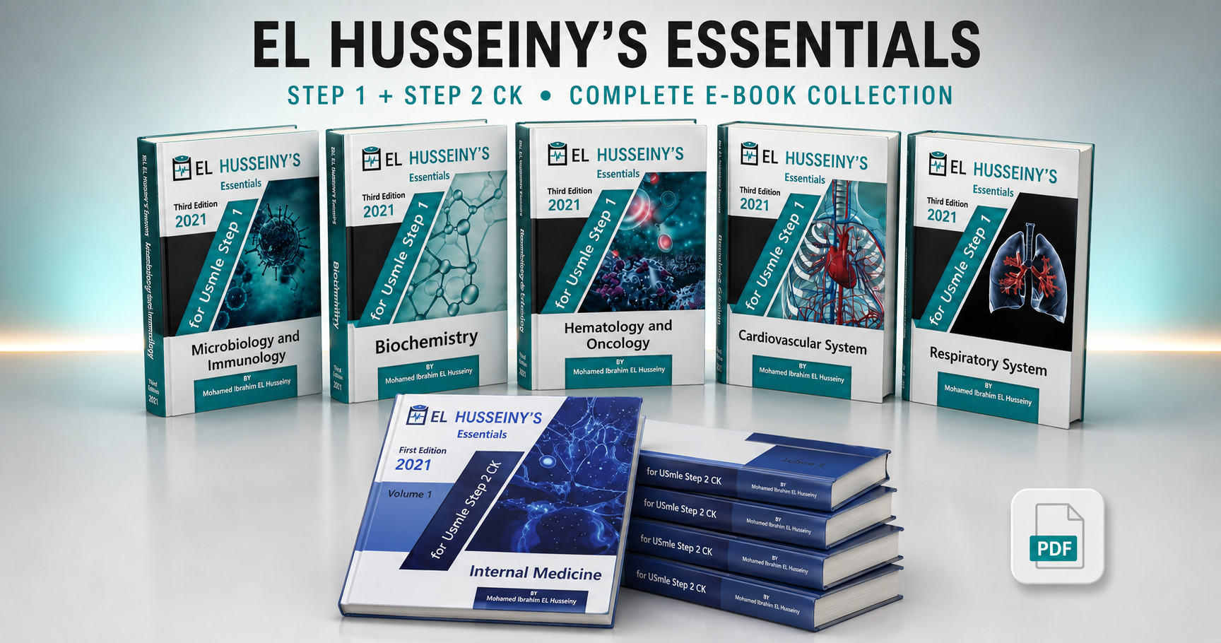 Lifetime access to the updated E-Books of EL Husseiny's Essentials for USMLE Step 1 and Step 2 CK (PDF only)